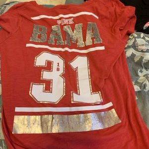 Alabama tee , silver sequins on back